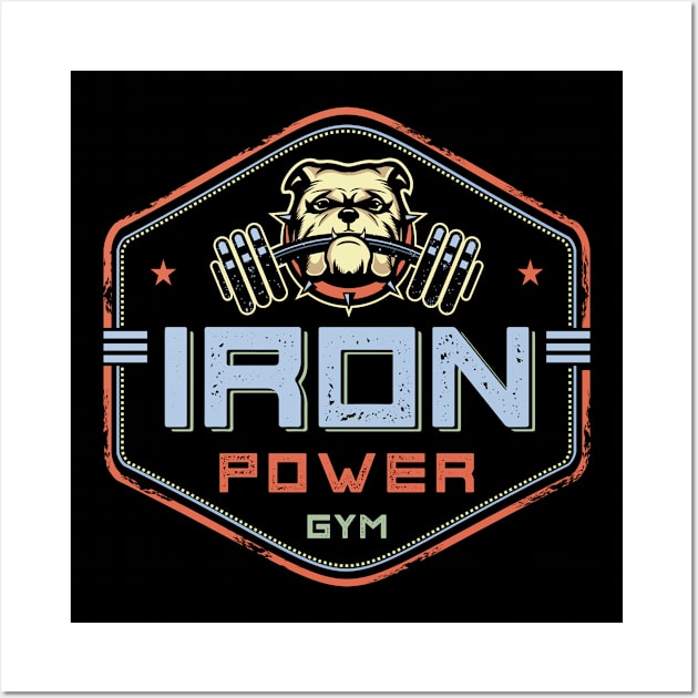 Bulldogs Iron Power Gym Wall Art by michony